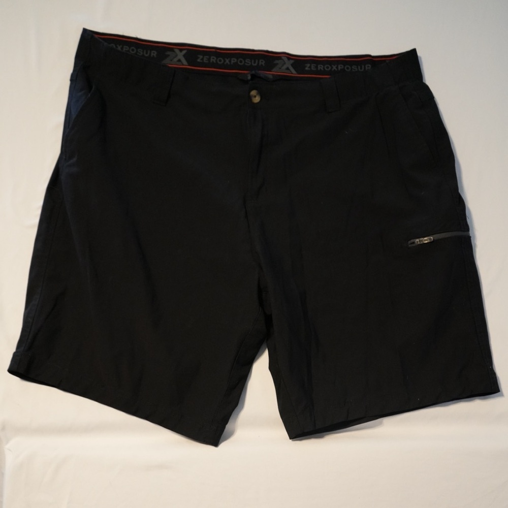 ZeroXposur Men's Dark Athletic Shorts with Zipper Pocket